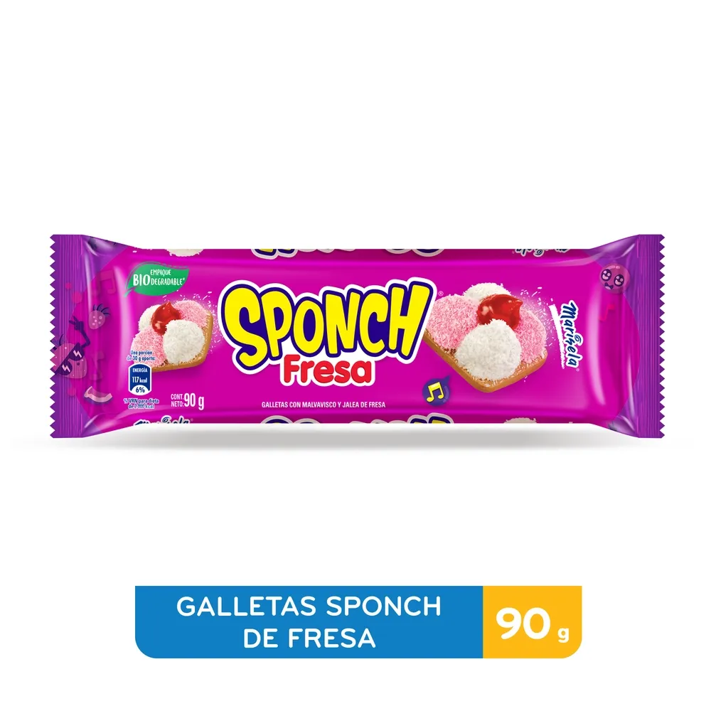 Galleta Marisela Sponch Fresa - 90 g