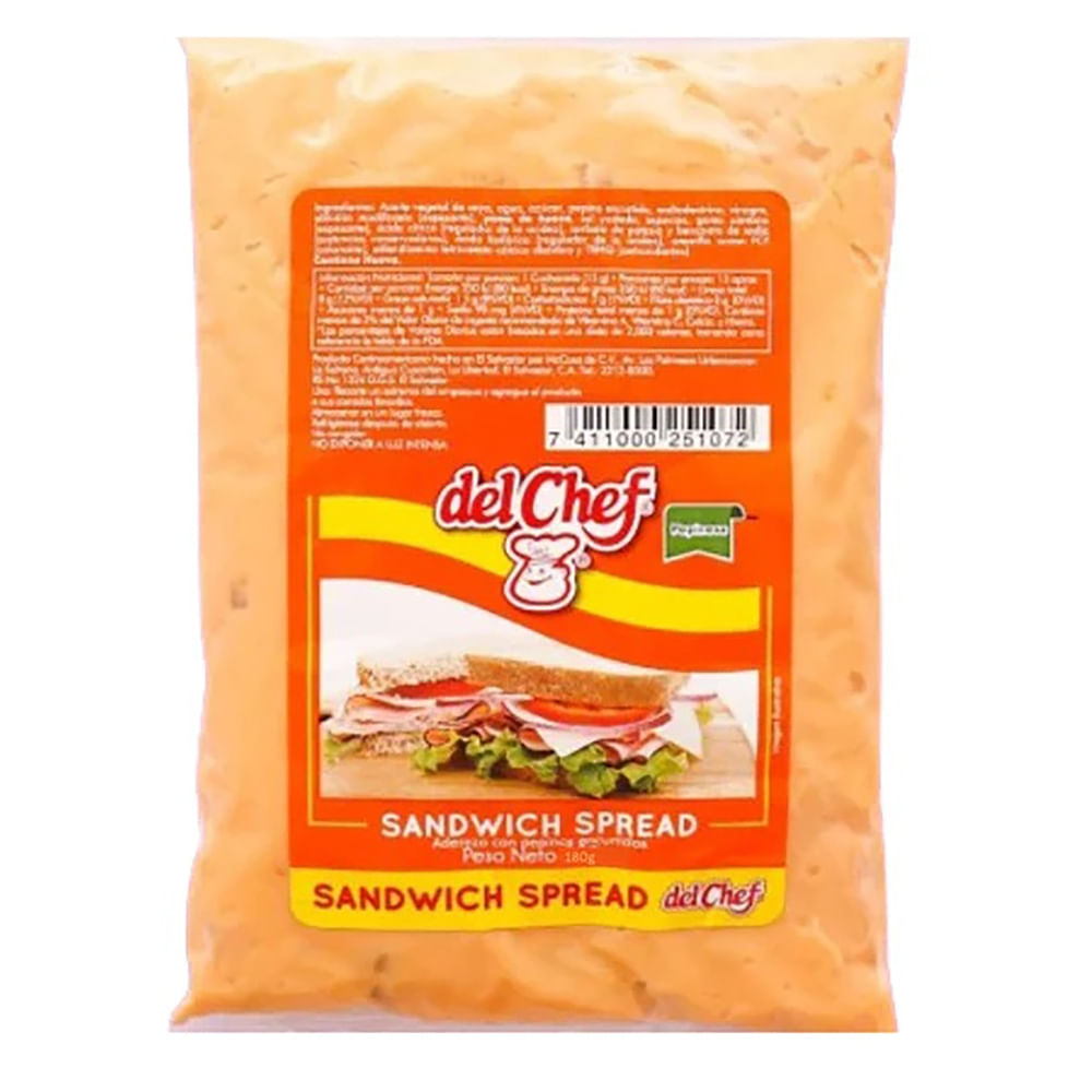 Salsa Del Chef Sándwich Spread Pouch -180 g