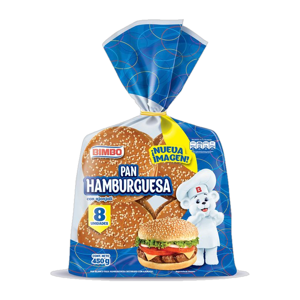 Pan Hamburguesa Bimbo Ajonjoli 450 g