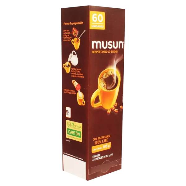 Café Musun azucar caramelizada Stick 1.8 g 60 Unidades