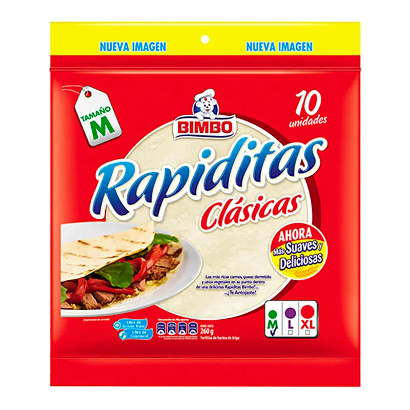 Rapiditas Bimbo 260 g 10 Piezas