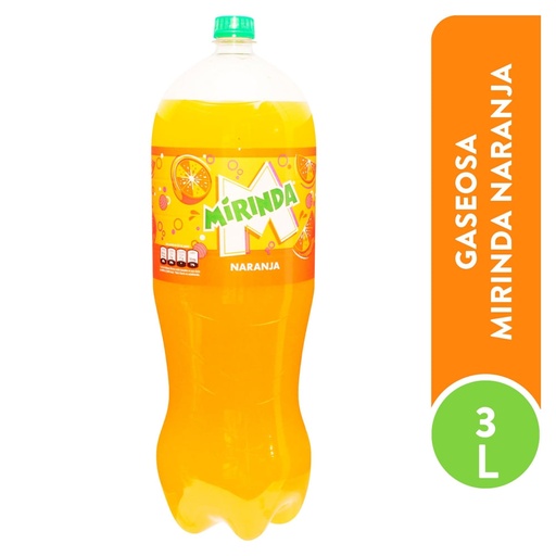 Gaseosa Mirinda Naranja - 3 L