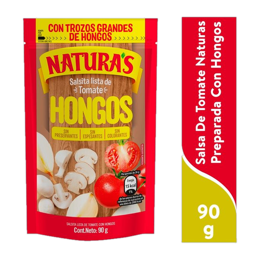 Salsita De Tomate Naturas Hongos 90 g