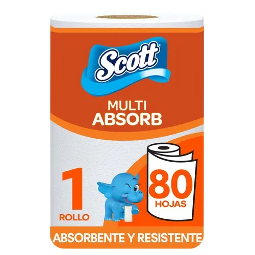 Toalla de Papel Scott Multi Absorb 1 Rollo 80H