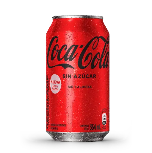Gaseosa Coca Cola Sin Azúcar 354 mL Lata